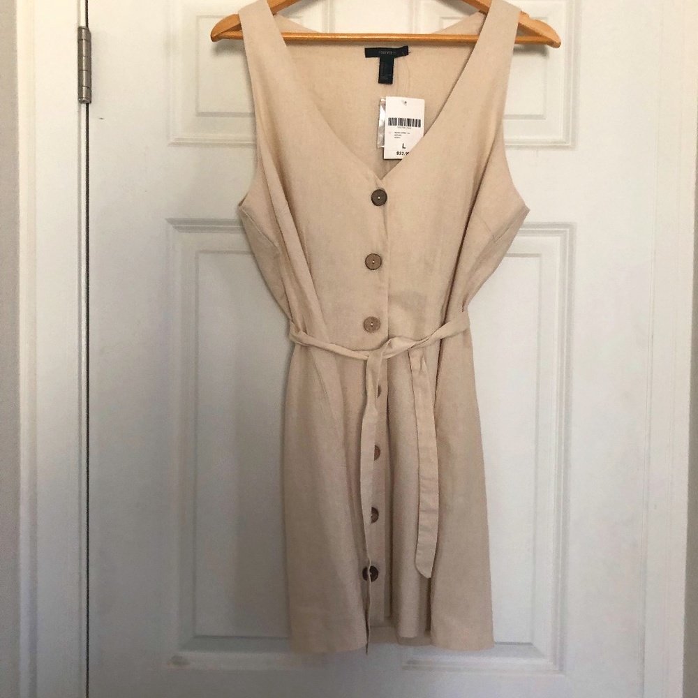 Forever 21 Linen Oatmeal Short Dress w/Tags